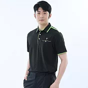 【遊遍天下】男款抗UV防曬吸濕排汗速乾機能POLO衫(GS1045) 2XL 黑色