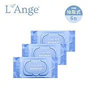 L’ange 棉之境 嬰兒純棉柔濕巾 80抽 -  6入