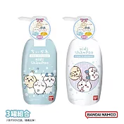 日本BANDAI-吉伊卡哇二合一洗髮乳300ml-3罐組(日本製/弱酸性/無新增色素、酒精)