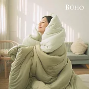《BUHO》韓系絲滑綿綿奶泡被-單人5x7尺輕奢雙色四季被 《抹茶麻糬》