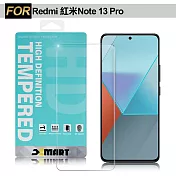 Xmart 紅米 Note 13 Pro 5G 薄型 9H 玻璃保護貼-非滿版