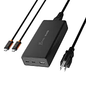j5create 185W PD3.1氮化鎵3孔快速電源供應器-JUP37185 黑