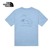 The North Face U MFO CAMPING GRAPHIC S/S TEE - AP 男女短袖上衣-藍-NF0A8AUVQEO XS 藍色