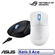 【送原廠ROG電競鼠墊】ASUS 華碩 ROG Keris II Ace 無線三模電競滑鼠 黑色