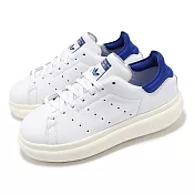 adidas 休閒鞋 Stan Smith PF W 女鞋 白 藍 厚底 增高 史密斯 三葉草 愛迪達 IE0451