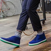 【LEEDS WEATHER】Manchester - 時尚條紋棕灰∣抑菌除臭、台灣製∣中筒襪 23 - 28 cm