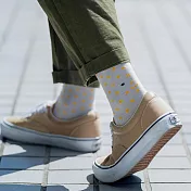 【LEEDS WEATHER】Bourton-on-the-Water - 蜜金波卡點點風 ∣抑菌除臭、台灣製∣中筒襪 23 - 28 cm