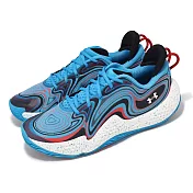 Under Armour 籃球鞋 Spawn 6 MM 男鞋 藍 紅 透氣 緩衝 運動鞋 UA 3027259400 26.5cm BLUE/RED