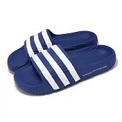 adidas 拖鞋 Adilette 22 男鞋 女鞋 藍 白 地形圖 緩衝 涼拖鞋 愛迪達 IF3667