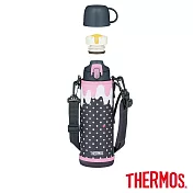 【THERMOS膳魔師】不鏽鋼兩用頭真空保溫瓶1000ml(FJJ-1001WF-GYP) 粉色