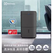 【Electrolux 伊萊克斯】16公升一級能效清淨除濕機 ED1671DC (除濕適用空間20坪) 曜巖灰