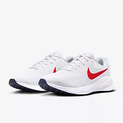 NIKE REVOLUTION 7 WIDE 男跑步鞋-白紅-FB8501100 US7.5 白色