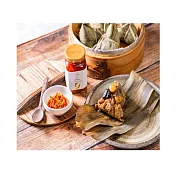 【膳馨】北海道干貝粽5入(180g/顆)+小魚乾辣椒醬(180g/罐)組合
