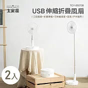 #5/24~6/23年中慶優惠活動# (2入)大家源 USB伸縮折疊風扇 TCY-850708