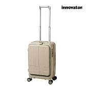 【Innovator】19吋 雙前開 剎車 拉鍊登機箱 沙丘米色
