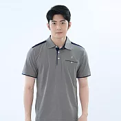 【遊遍天下】男款抗UV防曬吸濕排汗速乾機能POLO衫(GS1046) XL 灰色