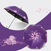 【雙龍牌】小香風黑膠宮廷傘自動直立傘晴雨傘/防曬抗UV陽傘A8027D 羅蘭紫
