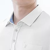 【遊遍天下】 男款冰涼抗UV防曬速乾吸濕排汗機能POLO衫(GS1042) 2XL 白色