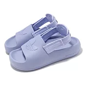 adidas 涼拖鞋 ADIFOM Adilette J 大童 女鞋 藍紫 一體式 緩衝 厚底 愛迪達 IG8428