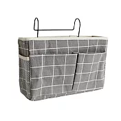 多用途床邊掛式收納袋 灰格子