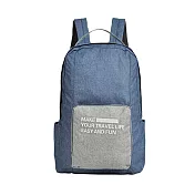 【WIDE VIEW】折疊式行李箱拉桿後背包(可套行李箱拉桿 防潑水 隨身行李 折疊旅行袋 折疊包 折疊旅行包 旅行袋/HD-ZY006) 藍色