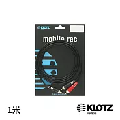 【KLOTZ】AY7 Y-Cable 1米 黑 (3.5mm - 2x RCA) 公司貨