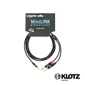 【KLOTZ】KY5 MiniLink Pro Y-Cable 1.5米 黑 (3.5mm - 2x 6.3mm) 公司貨