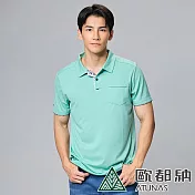 【ATUNAS 歐都納】男款酷涼抗夏節能抑菌短袖POLO衫A1PS2401M/防曬/抗臭/吸濕排汗/涼感 2XL 淺豆綠