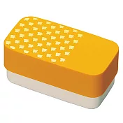 日本KANO 日本製傳統色長角雙層便當/午餐盒 可微波 490ml 山吹色(黃色)