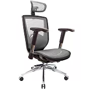 GXG 高背全網 電腦椅 (鋁腳/2D滑面金屬扶手) TW-81Z6 LUA6