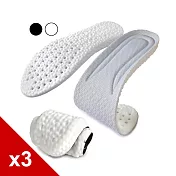 糊塗鞋匠 優質鞋材 C224 10mm高彈力PU鞋墊 3雙  A02男黑色