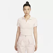 NIKE AS W NSW ESSNTL SS POLO CRP TO 女短袖POLO-粉-DV7885104 S 粉紅色