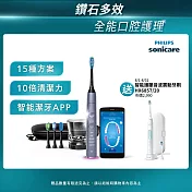 【Philips飛利浦】Sonicare Smart 鑽石靚白智能音波震動牙刷/電動牙刷(HX9924/42)+送8刷 絢光銀