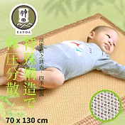 《神田職人》M號 3D頂級特厚 嬰兒/兒童 棉麻編織涼蓆-B 70x130cm 嬰兒床 涼蓆 5星推薦 夏日淺草-M號 70x130cm