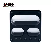 【O-Life】壁掛式牆面收納盒 F款(居家收納 環境裝飾 多款模組) 黑色