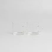 【Matrix】迷你耐熱玻璃馬克杯2入組 80ml -透明