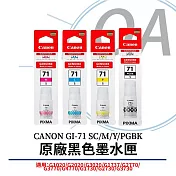 Canon佳能 GI-71S 原廠四色墨水組合 (BK/C/M/Y)