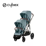 Cybex 德國 Gazelle S 雙胞胎推車 (推車+置物籃+第二座椅) -  冰雪藍