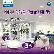 Philips 飛利浦品繹6.5W  9CM LED 嵌燈 - 自然光 4000K 3入 (PK029)