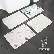 【MBM】台灣製12mm夢系列水洗式花磚款珪藻土地墊-尺寸:L 人魚童話