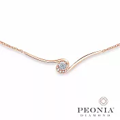 【PEONIA Diamond】Affinity縴悅_紅金 鑽石項鍊