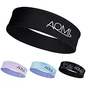 ○超值2入組!! 時尚有型親子款 超輕量 運動髮帶○AOMI 運動頭巾 束髮帶 洗臉 居家休閒 瑜珈 跑步 網球 高爾夫 登山 頭帶 親膚清爽透氣 大人款-籃紫迷霧x2