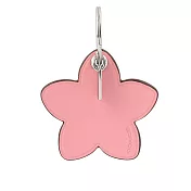 COACH 平滑皮革花朵造型吊飾/鑰匙圈 (粉色)