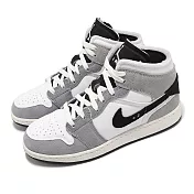 Nike 休閒鞋 Air Jordan 1 Mid SE Craft GS 大童 女鞋 水泥灰 麂皮 AJ1 FD9091-002
