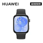 【送FreeBuds SE2豪禮組】HUAWEI Watch Fit 3 1.82吋智慧手環 氟橡膠錶帶款 幻夜黑
