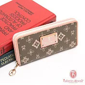 Roberto Mocali - 義大利諾貝兔8卡2照森林系茉綠長夾 緹花