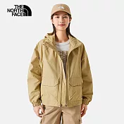 The North Face W HERITAGE WIND JACKET - AP 女風衣外套-卡其-NF0A87W9LK5 XL 卡其