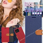 CITY BOSS For Asus Zenfone11 Ultra 浪漫都會支架皮套 紅色