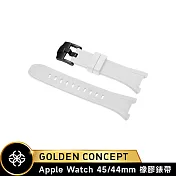 ★送原廠好禮★Golden Concept Apple Watch 44/45mm 橡膠錶帶 ST-45-RB 白橡膠/黑扣環