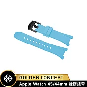 ★送原廠好禮★Golden Concept Apple Watch 44/45mm 橡膠錶帶 ST-45-RB 天峰藍橡膠/黑扣環